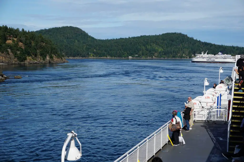 Aussicht von einer Fähre der BC Ferries von Vancouver nach Vancouver Island