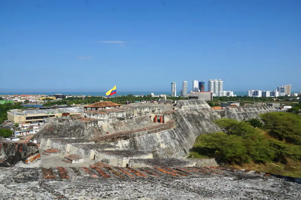 Blick auf Castillo San Felipe de Barajas in Cartagena Kolumbien