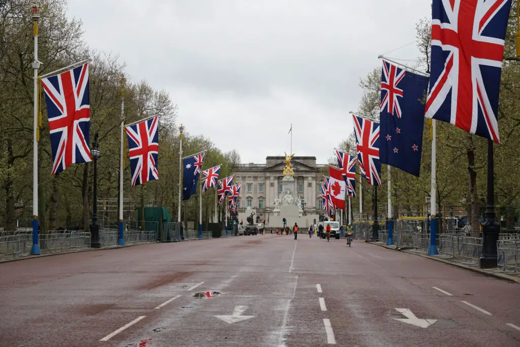 Blick auf den Buckingham Palace in London