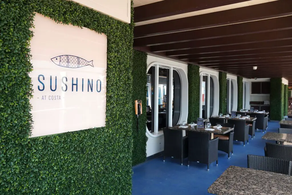 Außenbereich Sushino at Costa Restaurant auf der Costa Firenze