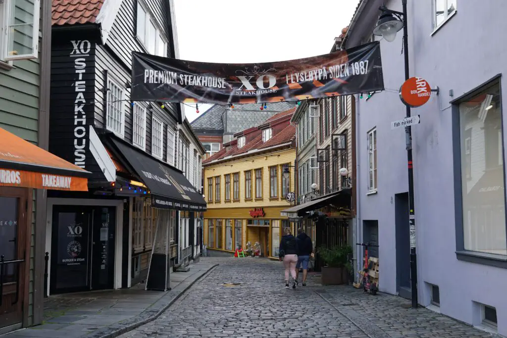 Einkaufsstraße Kirkegata in Stavanger Norwegen