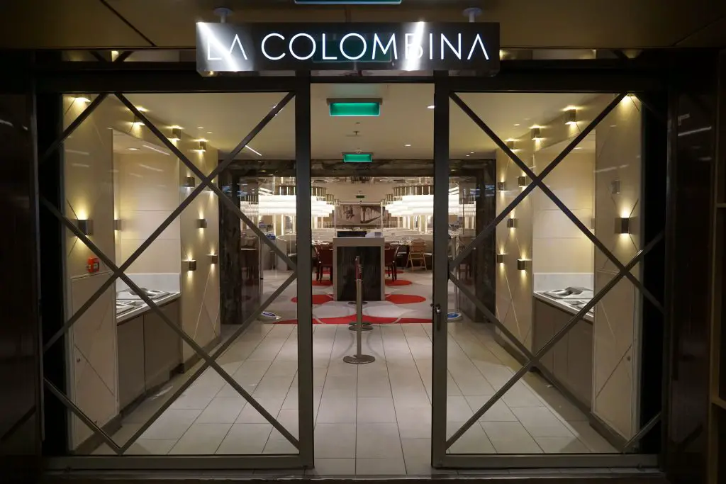 Restaurant La Colombina auf dem Kreuzfahrtschiff Costa Smeralda