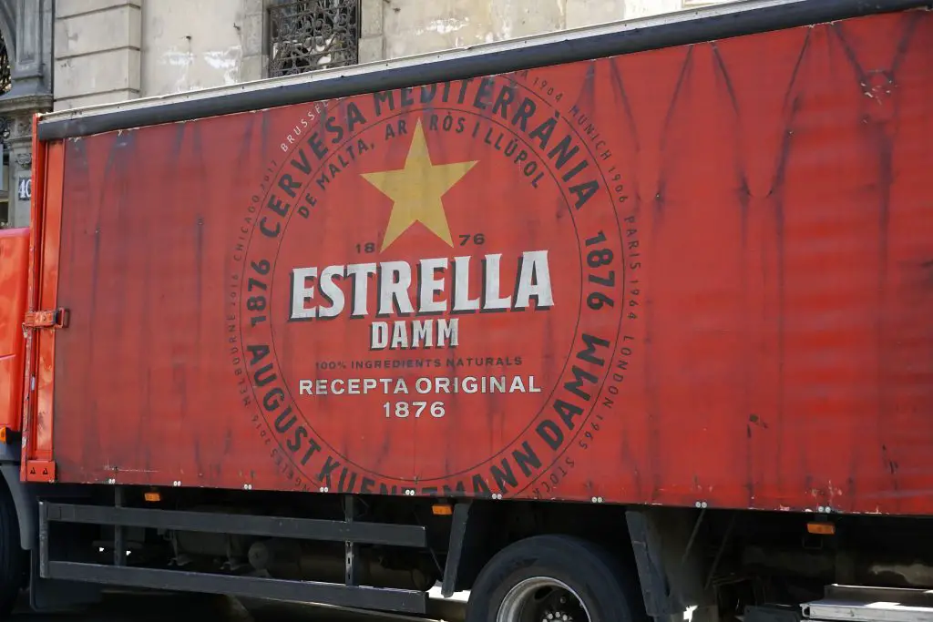 Estrella Damm Bier LKW Barcelona