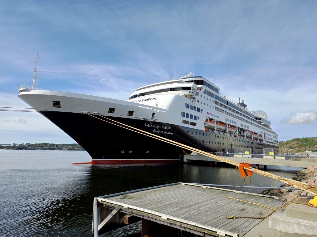 Kreuzfahrtschiff Vasco Da Gama in Kristiansand Norwegen