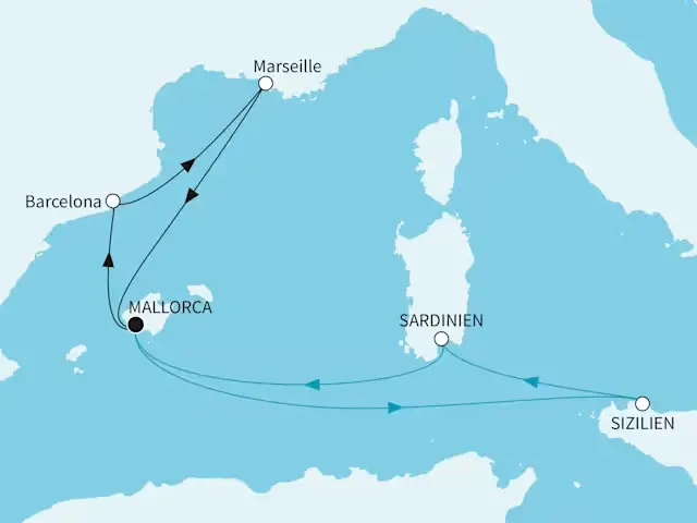 Full Metal Cruise Route (Foto TUI Cruises)
